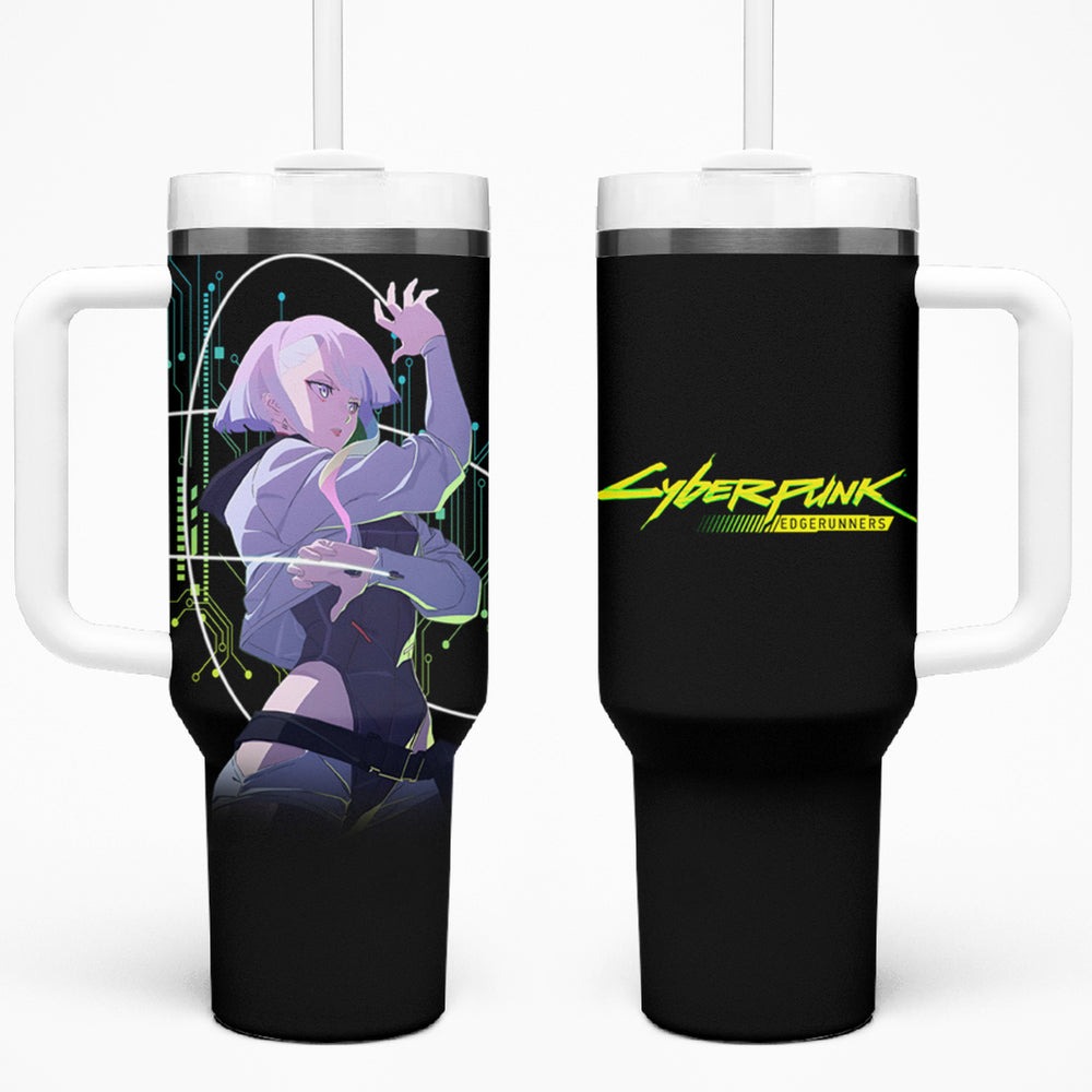 Cyberpunk Lucy Tumbler With Handle Anime Cyberpunk TS04 Cyberpunk Lucy Tumbler With Handle Anime Cyberpunk TS04