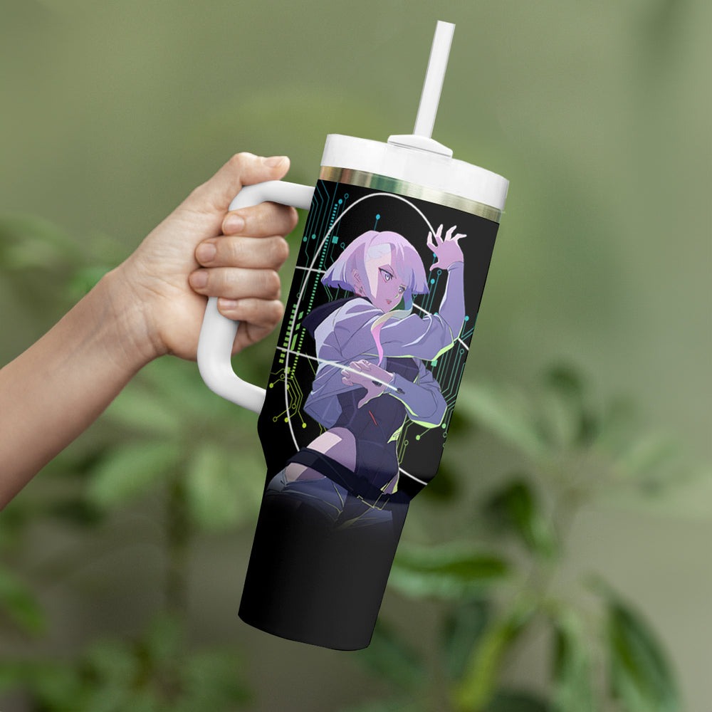 Cyberpunk Lucy Tumbler With Handle Anime Cyberpunk TS04 Cyberpunk Lucy Tumbler With Handle Anime Cyberpunk TS04