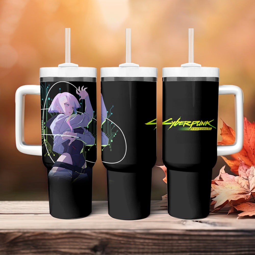 Cyberpunk Lucy Tumbler With Handle Anime Cyberpunk TS04 Cyberpunk Lucy Tumbler With Handle Anime Cyberpunk TS04