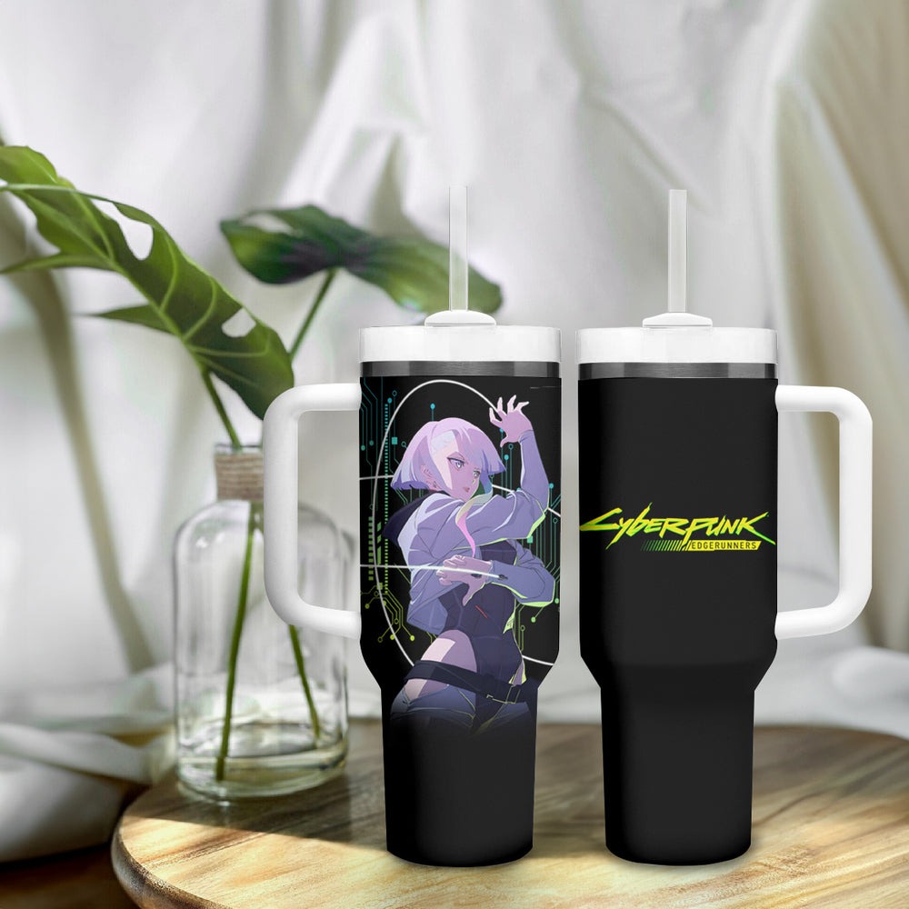 Cyberpunk Lucy Tumbler With Handle Anime Cyberpunk TS04 Cyberpunk Lucy Tumbler With Handle Anime Cyberpunk TS04