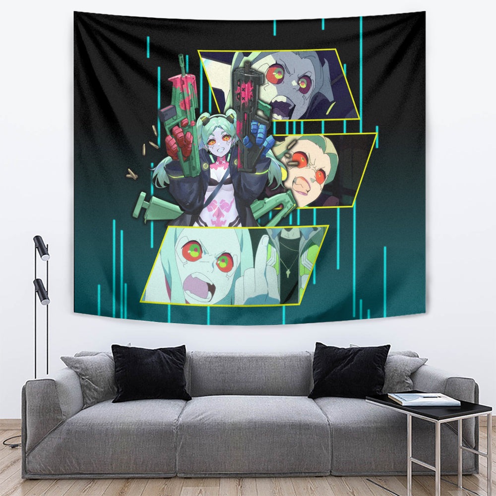 Cyberpunk Rebecca Tapestry Anime Style TS04 Cyberpunk Rebecca Tapestry Anime Style TS04