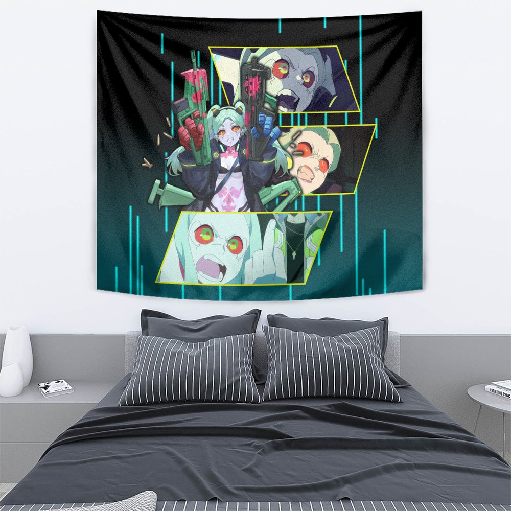 Cyberpunk Rebecca Tapestry Anime Style TS04 Cyberpunk Rebecca Tapestry Anime Style TS04