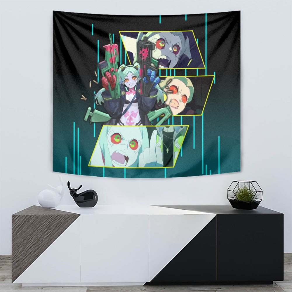Cyberpunk Rebecca Tapestry Anime Style TS04 Cyberpunk Rebecca Tapestry Anime Style TS04