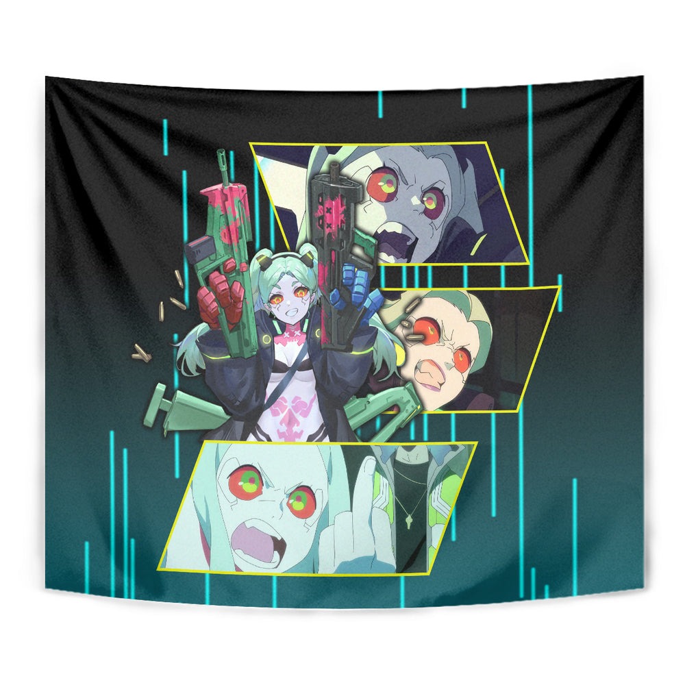 Cyberpunk Rebecca Tapestry Anime Style TS04 Cyberpunk Rebecca Tapestry Anime Style TS04