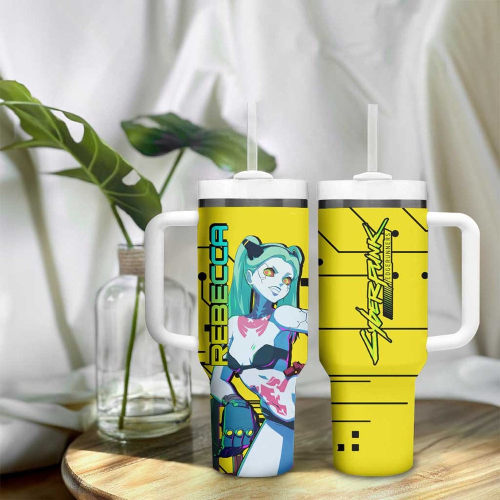 Cyberpunk Rebecca Tumbler With Handle Anime Style TS04 Cyberpunk Rebecca Tumbler With Handle Anime Style TS04