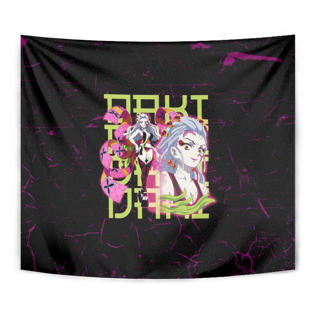 Daki Demon Slayer Theme Tumbler With Handle with Obi Sash Design and Neon Pink Green Graphic Elements TS04 Daki Demon Slayer Theme Tumbler With Handle with Obi Sash Design and Neon Pink Green Graphic Elements TS04
