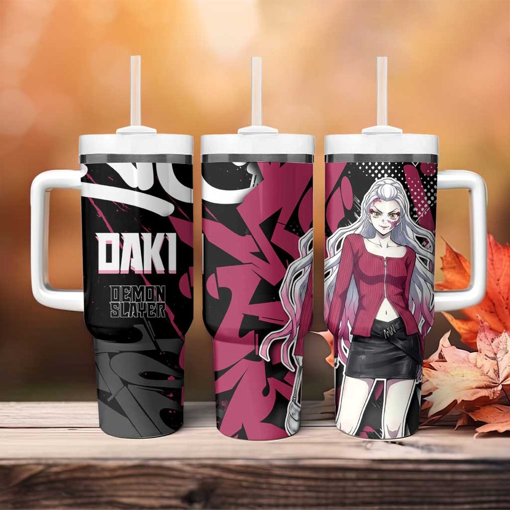 Daki - Demon Slayer Tumbler With Handle Anime Japan Style TS04 Daki - Demon Slayer Tumbler With Handle Anime Japan Style TS04