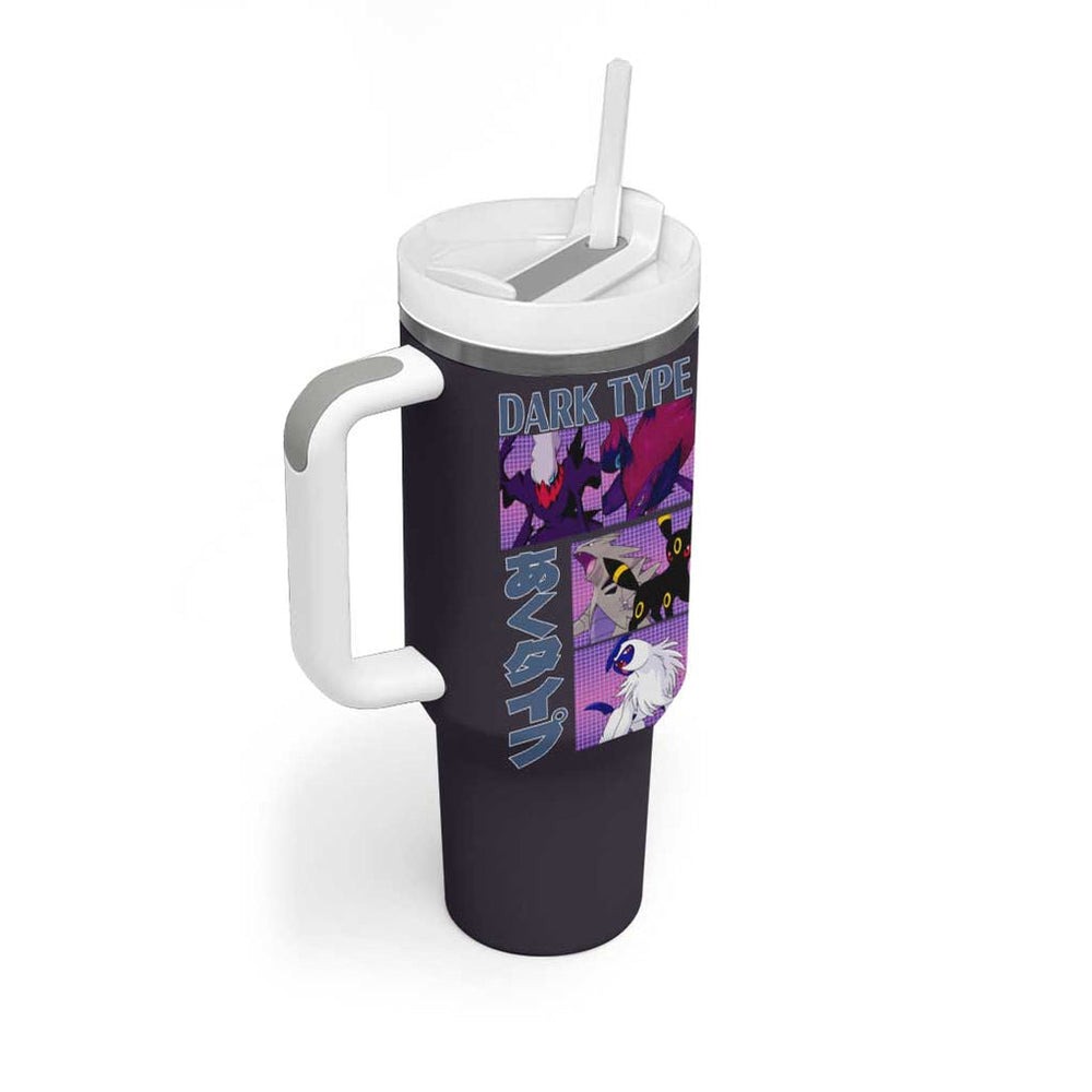 Dark Type Poke Tumbler With Handle Anime Style TS04