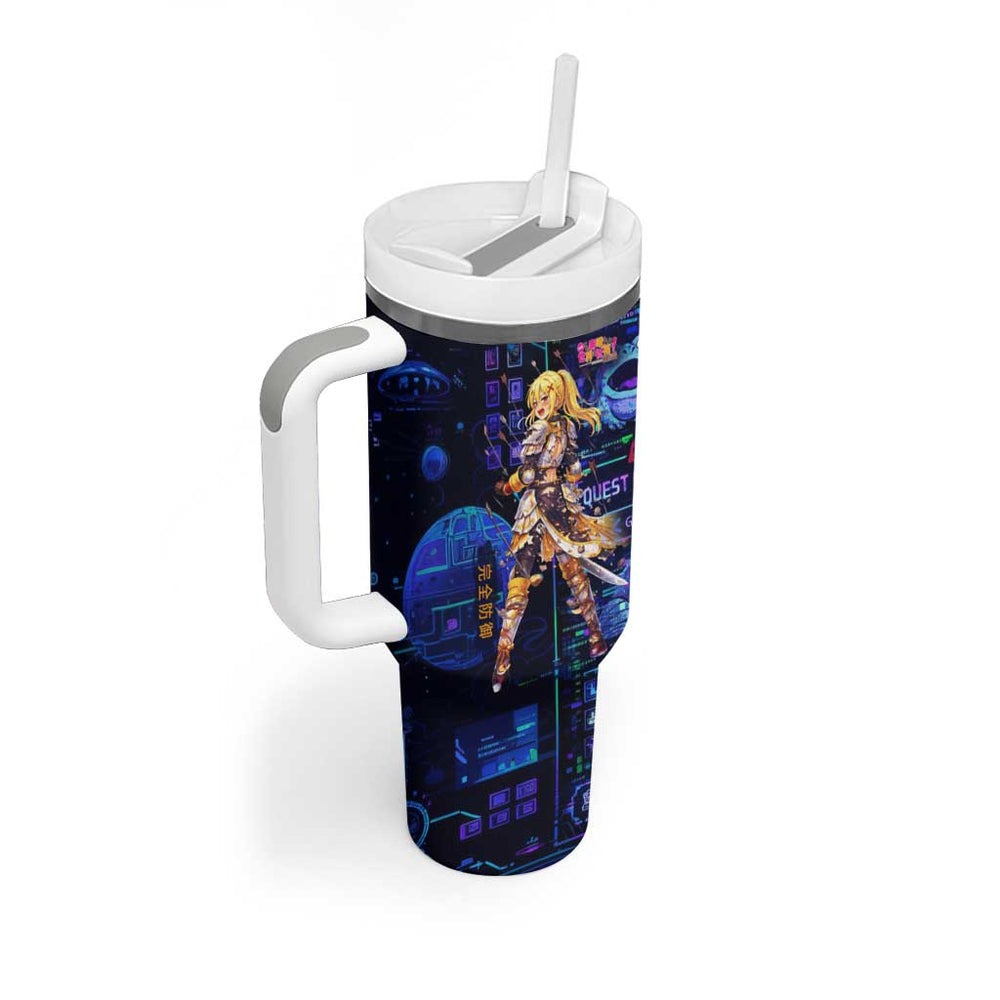 Darkness Lalatina Tumbler With Handle Retro Anime RPG Interface Style TS04 Darkness Lalatina Tumbler With Handle Retro Anime RPG Interface Style TS04