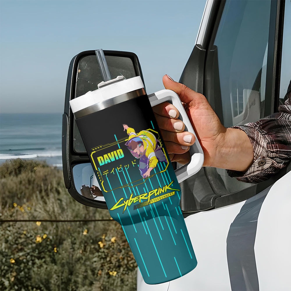 David Martinez Tumbler With Handle Cyberpunk TS04 David Martinez Tumbler With Handle Cyberpunk TS04