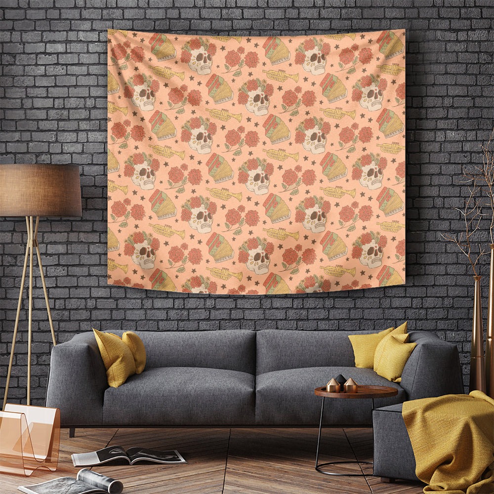 Day of the Dead Tapestry Sugar Skulls DT02 Day of the Dead Tapestry Sugar Skulls DT02