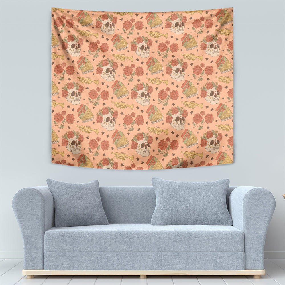 Day of the Dead Tapestry Sugar Skulls DT02 Day of the Dead Tapestry Sugar Skulls DT02