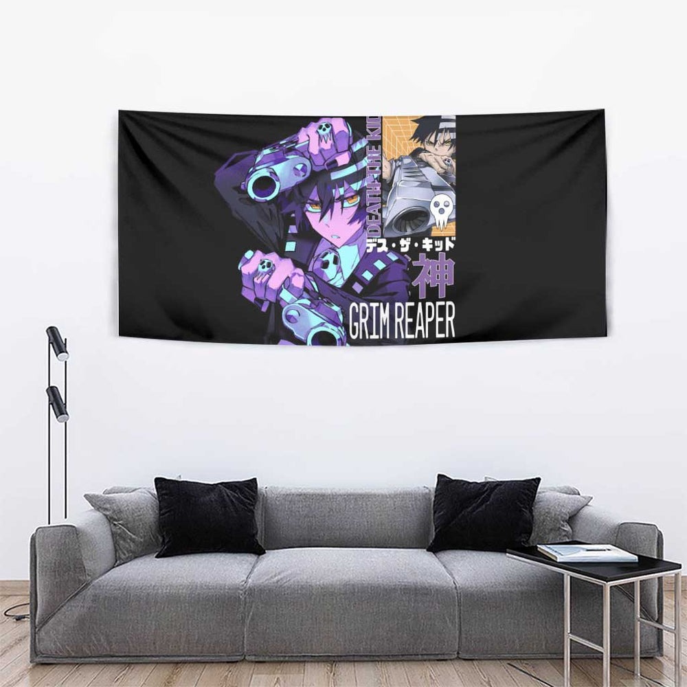 Death the Kid Soul Eater Tumbler With Handle Anime Art Mix With Skull Pattern Style TS04 Death the Kid Soul Eater Tumbler With Handle Anime Art Mix With Skull Pattern Style TS04