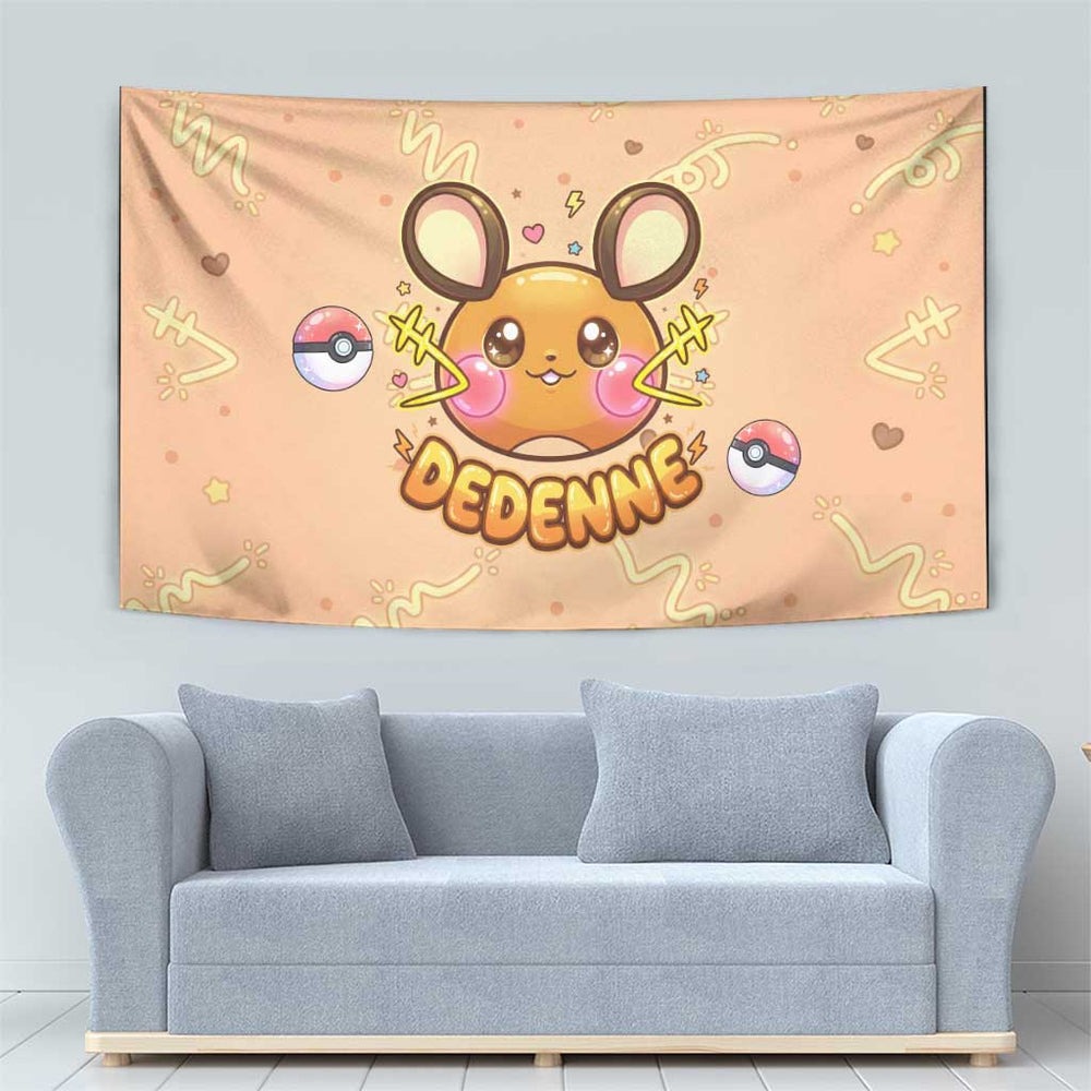 Dedenne Tapestry Sweet Electric Berry Pop Art TS04 Dedenne Tapestry Sweet Electric Berry Pop Art TS04