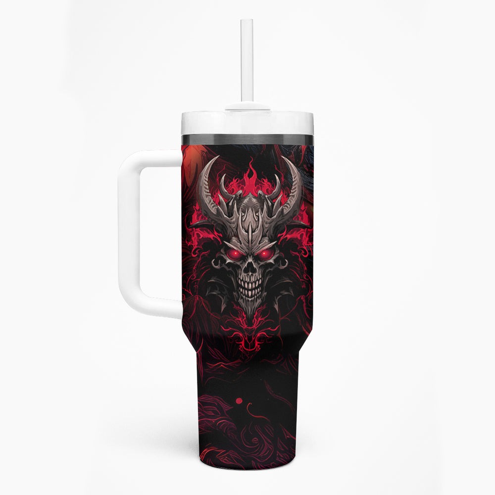 Demon Skull Tumbler With Handle Always be yourself unless you can be a Dragon then always be a Dragon TS04 Demon Skull Tumbler With Handle Always be yourself unless you can be a Dragon then always be a Dragon TS04