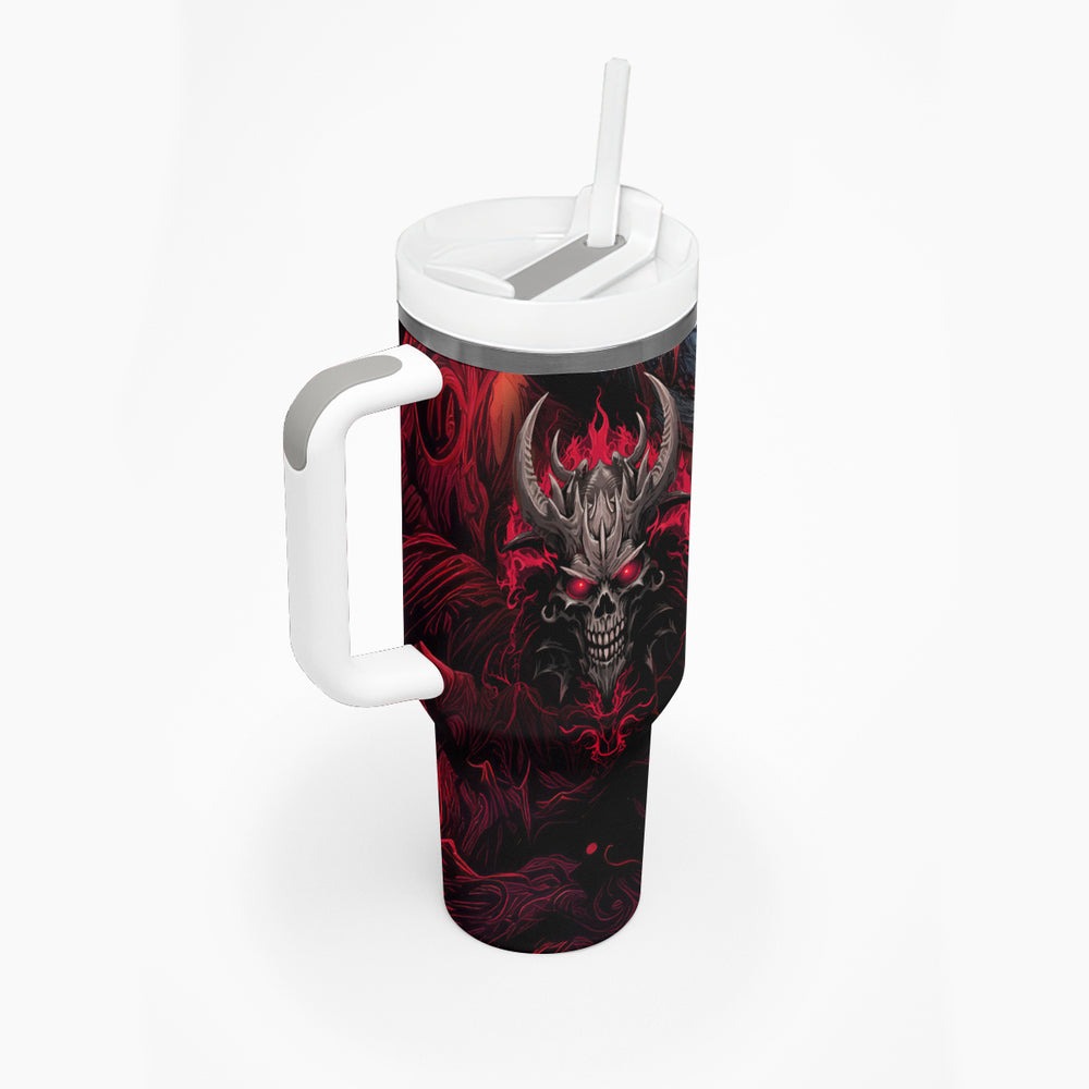 Demon Skull Tumbler With Handle Always be yourself unless you can be a Dragon then always be a Dragon TS04 Demon Skull Tumbler With Handle Always be yourself unless you can be a Dragon then always be a Dragon TS04