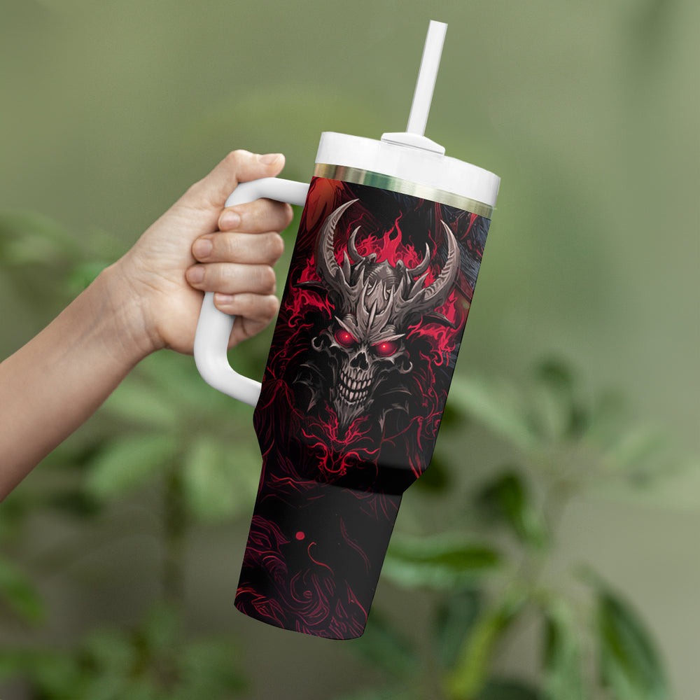 Demon Skull Tumbler With Handle Always be yourself unless you can be a Dragon then always be a Dragon TS04 Demon Skull Tumbler With Handle Always be yourself unless you can be a Dragon then always be a Dragon TS04