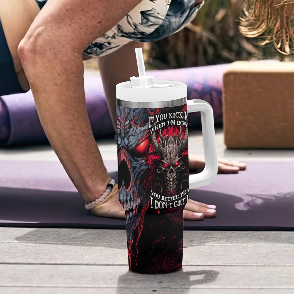Demon Skull Tumbler With Handle Always be yourself unless you can be a Dragon then always be a Dragon TS04 Demon Skull Tumbler With Handle Always be yourself unless you can be a Dragon then always be a Dragon TS04