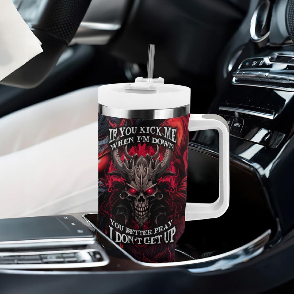 Demon Skull Tumbler With Handle Always be yourself unless you can be a Dragon then always be a Dragon TS04 Demon Skull Tumbler With Handle Always be yourself unless you can be a Dragon then always be a Dragon TS04