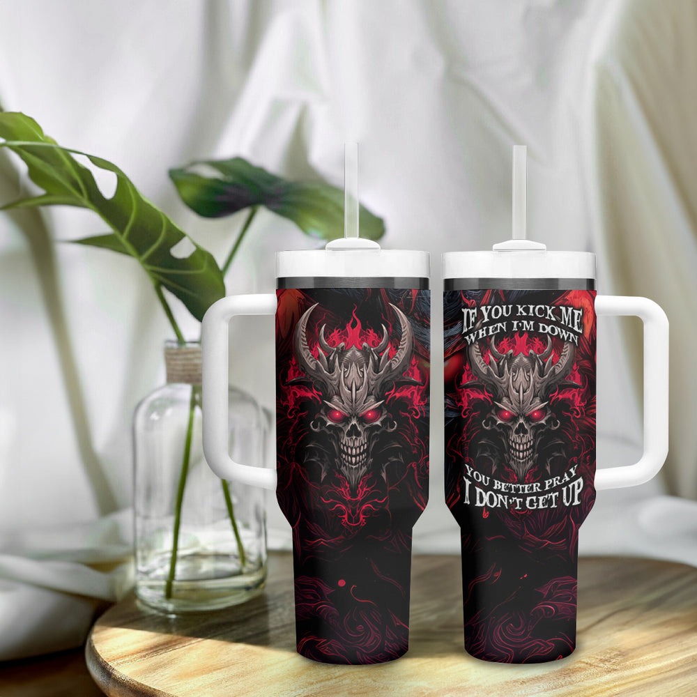 Demon Skull Tumbler With Handle Always be yourself unless you can be a Dragon then always be a Dragon TS04 Demon Skull Tumbler With Handle Always be yourself unless you can be a Dragon then always be a Dragon TS04
