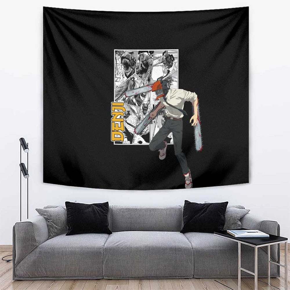 Denji - Chawsan man Tapestry Anime Mix Manga Style TS04 Denji - Chawsan man Tapestry Anime Mix Manga Style TS04