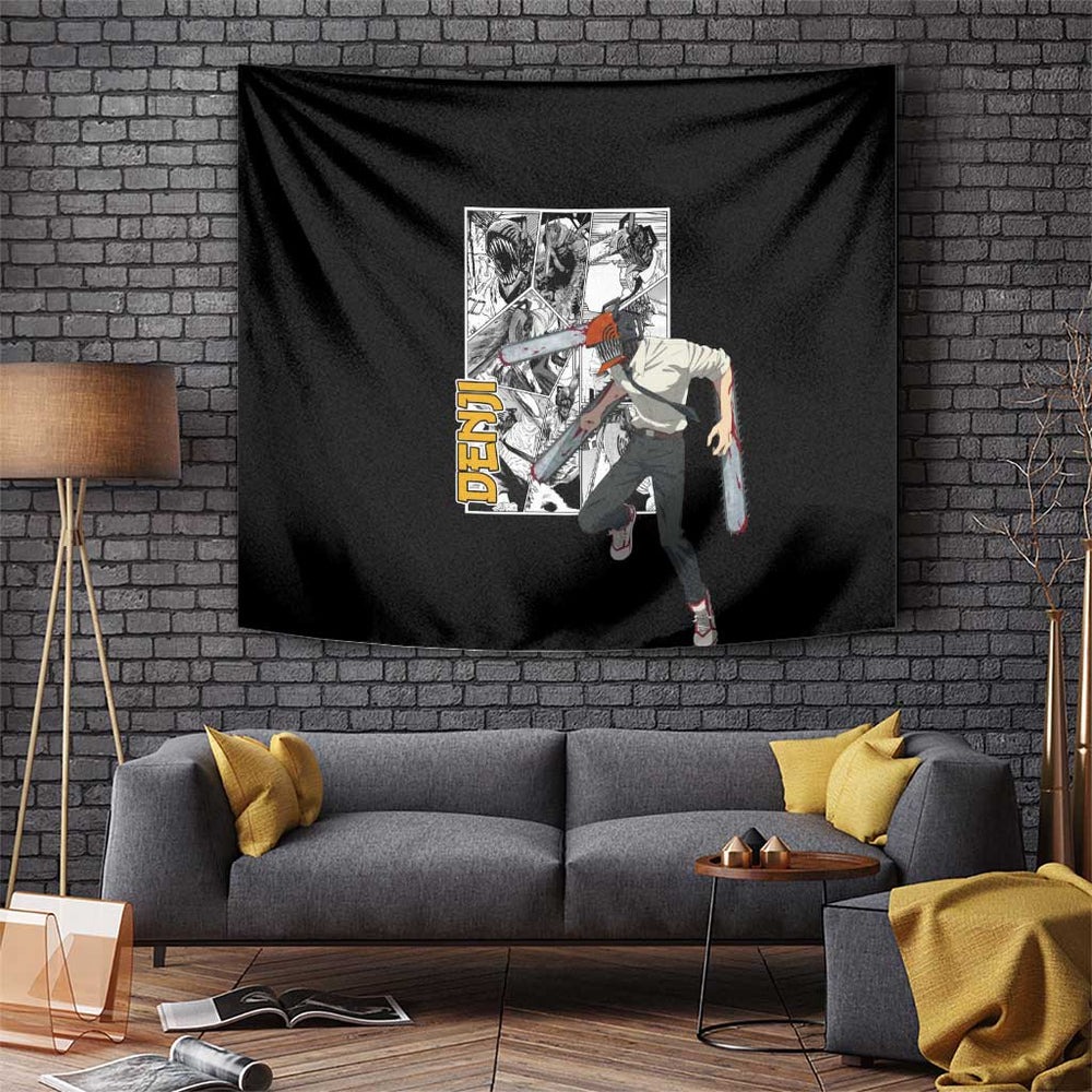 Denji - Chawsan man Tapestry Anime Mix Manga Style TS04 Denji - Chawsan man Tapestry Anime Mix Manga Style TS04
