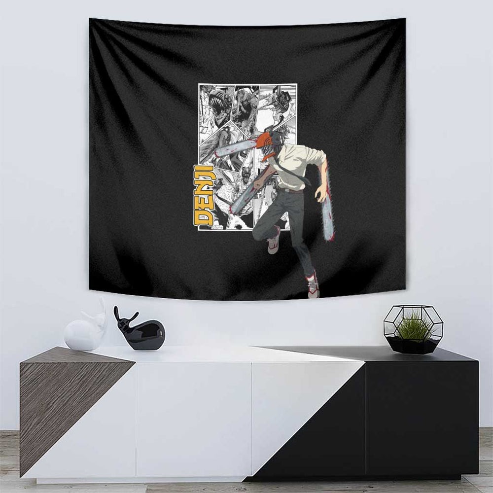 Denji - Chawsan man Tapestry Anime Mix Manga Style TS04 Denji - Chawsan man Tapestry Anime Mix Manga Style TS04