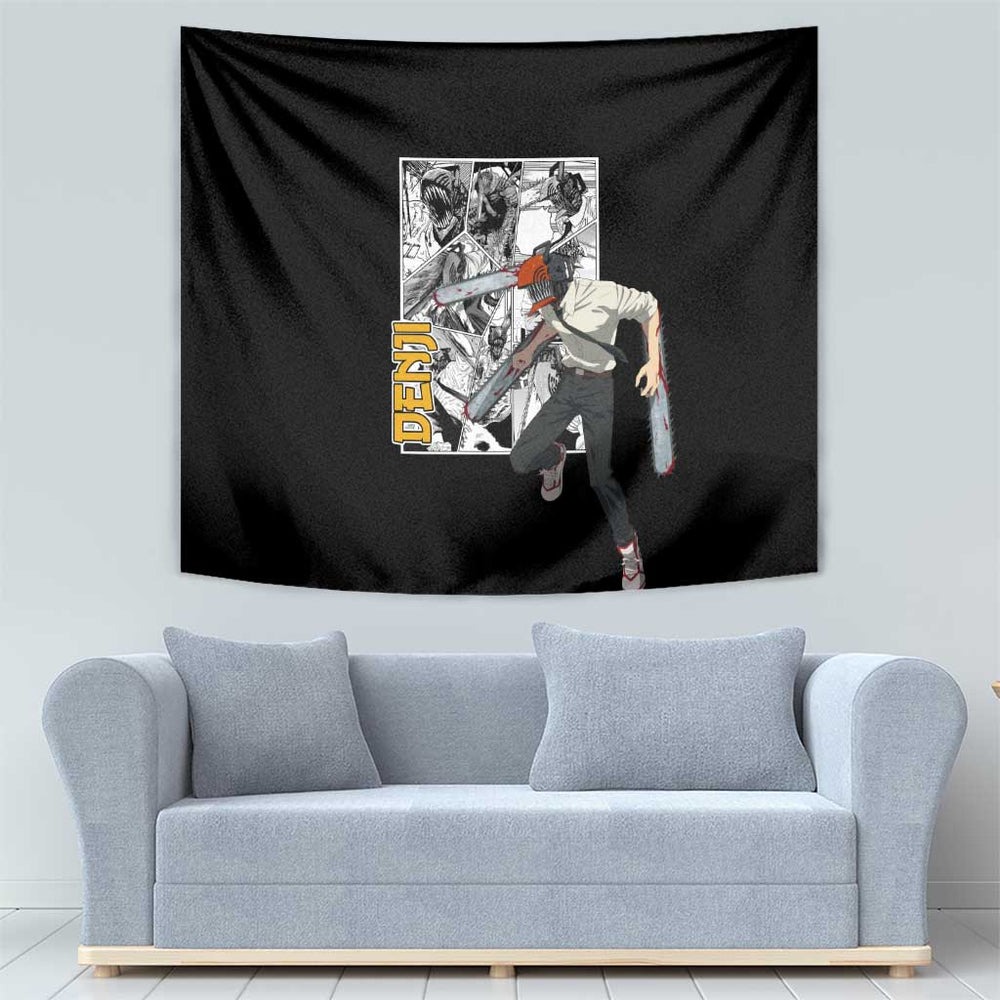 Denji - Chawsan man Tapestry Anime Mix Manga Style TS04 Denji - Chawsan man Tapestry Anime Mix Manga Style TS04