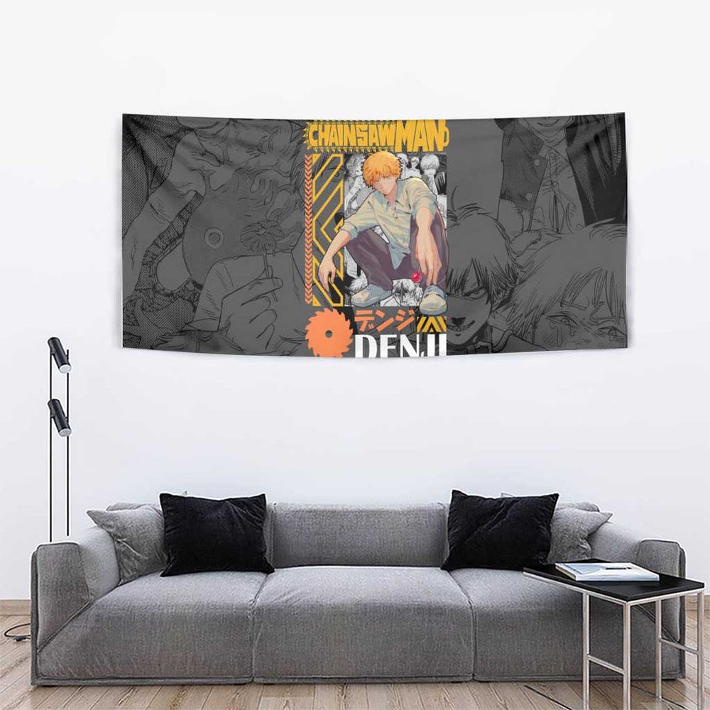 Denji V2 Chainsaw Man Tapestry Anime Style TS04 Denji V2 Chainsaw Man Tapestry Anime Style TS04