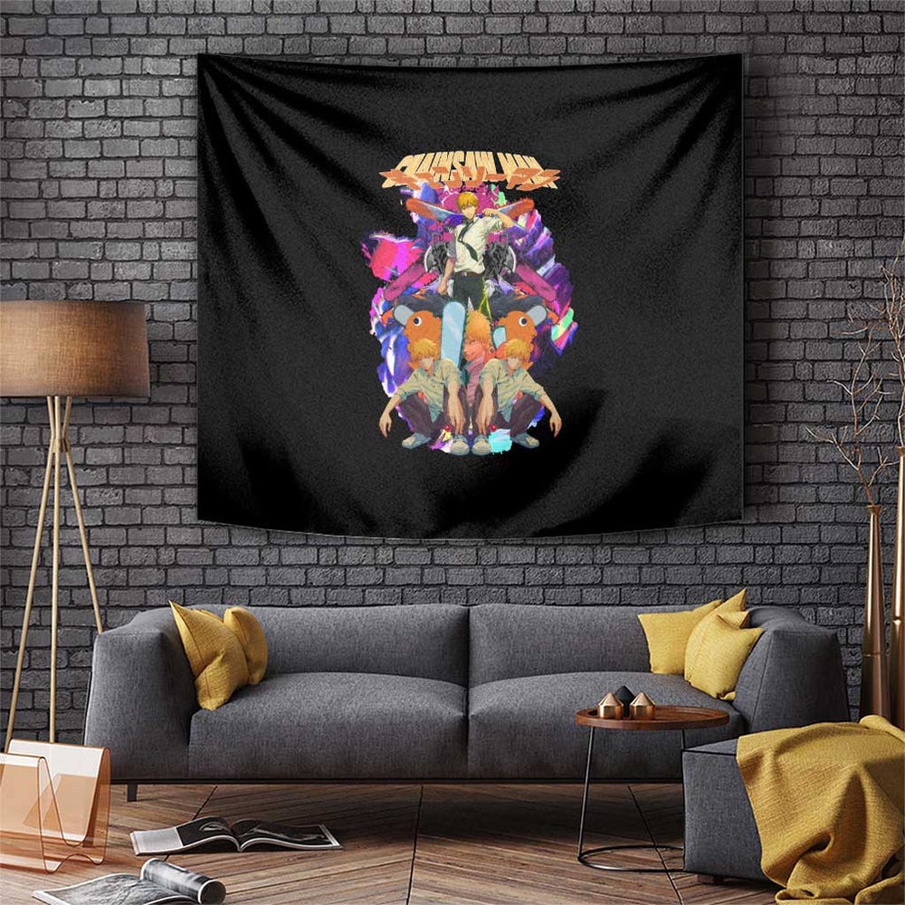 Denji V5 Chainsaw Man Tapestry Japan Anime Style TS04 Denji V5 Chainsaw Man Tapestry Japan Anime Style TS04