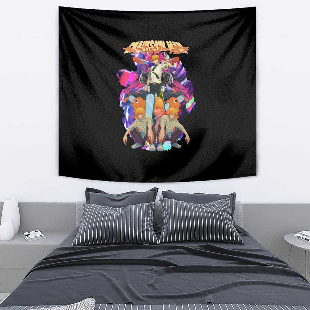 Denji V5 Chainsaw Man Tapestry Japan Anime Style TS04 Denji V5 Chainsaw Man Tapestry Japan Anime Style TS04
