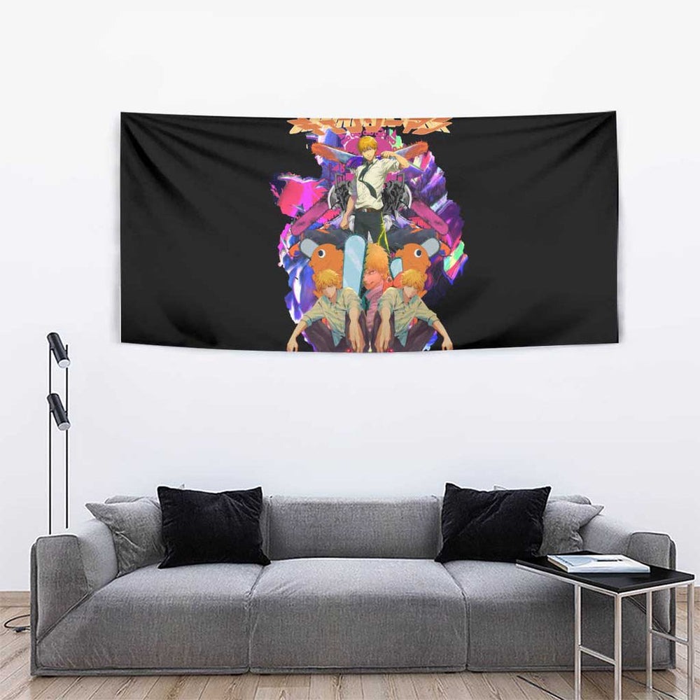 Denji V5 Chainsaw Man Tapestry Japan Anime Style TS04 Denji V5 Chainsaw Man Tapestry Japan Anime Style TS04