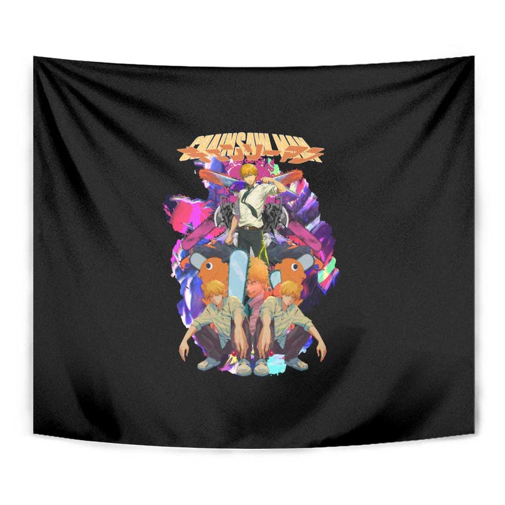 Denji V5 Chainsaw Man Tapestry Japan Anime Style TS04 Denji V5 Chainsaw Man Tapestry Japan Anime Style TS04