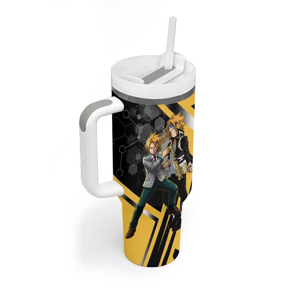 Denki Kaminari Tumbler With Handle Bold Anime Action Illustration with Electric Lightning Effects TS04 Denki Kaminari Tumbler With Handle Bold Anime Action Illustration with Electric Lightning Effects TS04