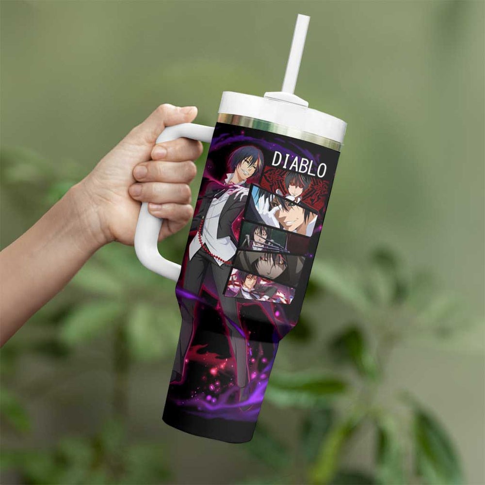 Diablo - Tensei Shitara Slime Datta Ken Tumbler With Handle Anime Style TS04 Diablo - Tensei Shitara Slime Datta Ken Tumbler With Handle Anime Style TS04