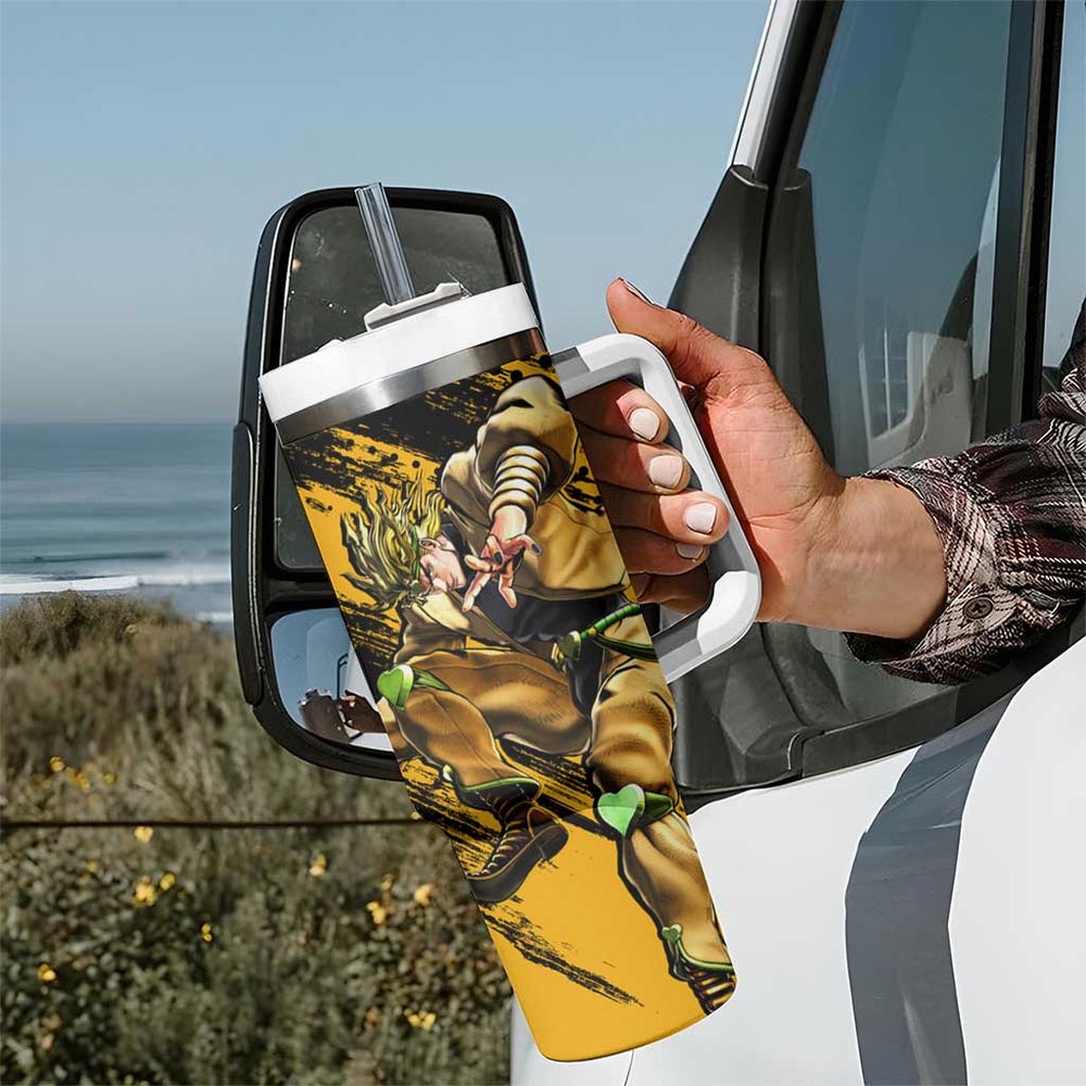 Dio Brando - JoJo's Bizarre Adventure Tumbler With Handle Anime Mix Manga Style TS04 Dio Brando - JoJo's Bizarre Adventure Tumbler With Handle Anime Mix Manga Style TS04