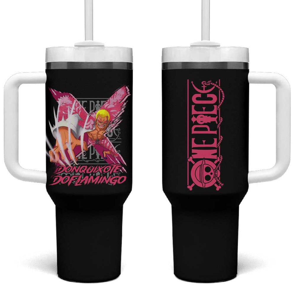 Doflamingo - One Piece Tumbler With Handle Anime Style TS04 Doflamingo - One Piece Tumbler With Handle Anime Style TS04