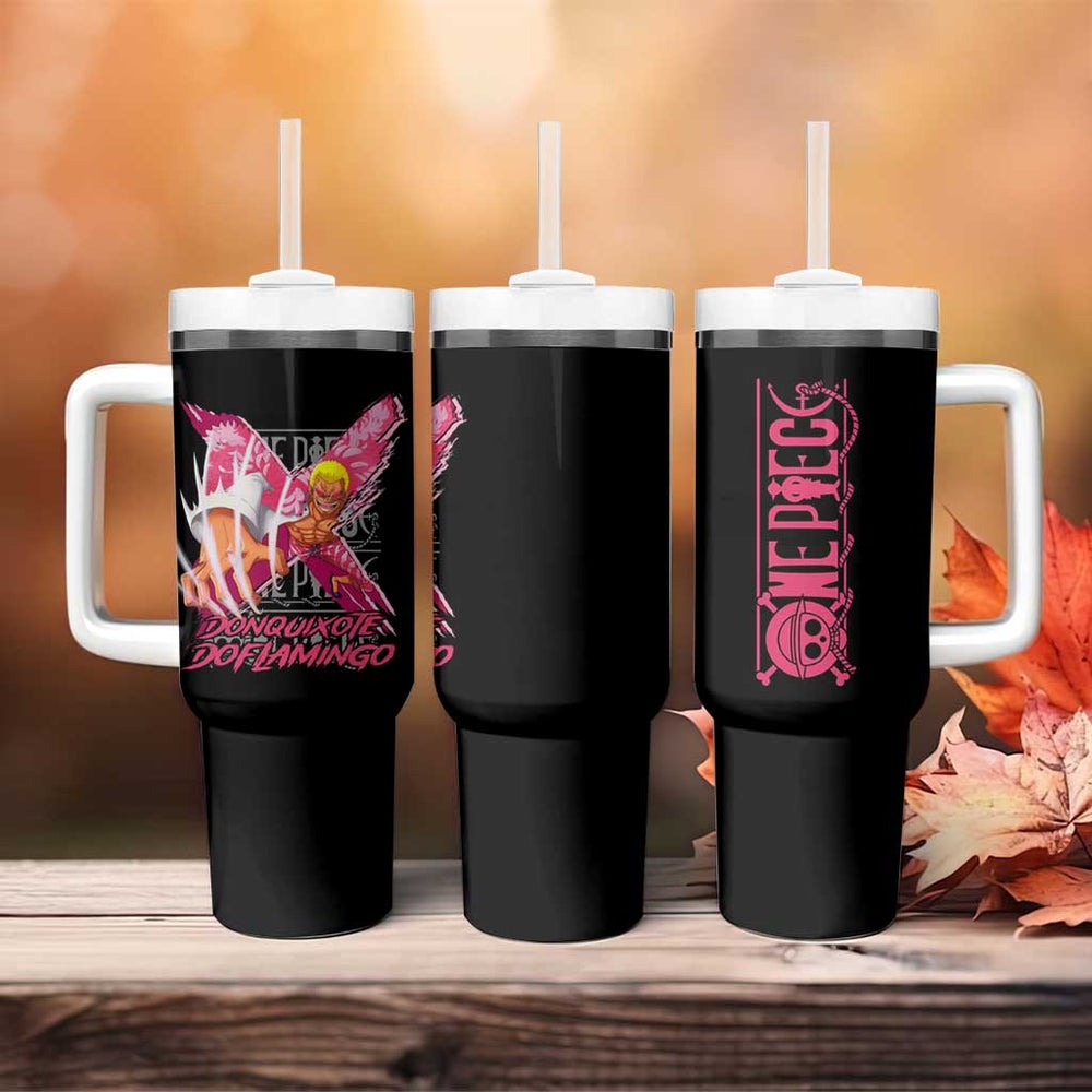 Doflamingo - One Piece Tumbler With Handle Anime Style TS04 Doflamingo - One Piece Tumbler With Handle Anime Style TS04