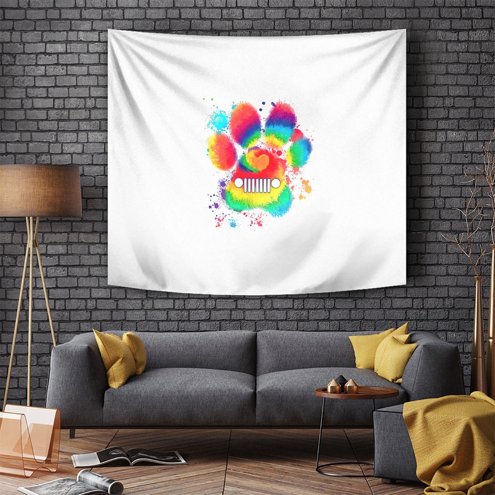 Dog Jeep Tapestry Just A Girl Who Loves Jeeps And Dogs DT01 Dog Jeep Tapestry Just A Girl Who Loves Jeeps And Dogs DT01