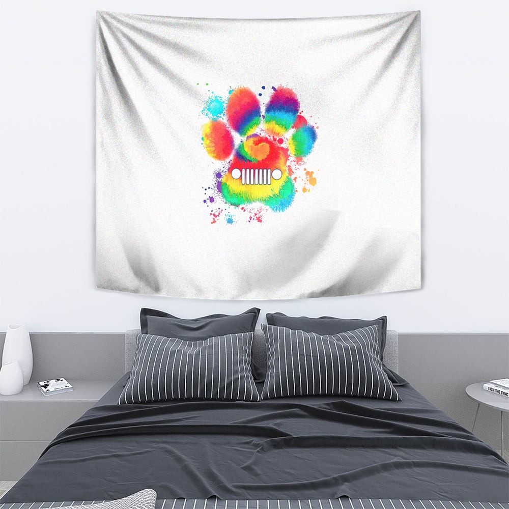 Dog Jeep Tapestry Just A Girl Who Loves Jeeps And Dogs DT01 Dog Jeep Tapestry Just A Girl Who Loves Jeeps And Dogs DT01