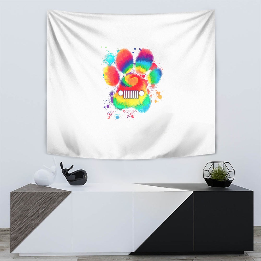 Dog Jeep Tapestry Just A Girl Who Loves Jeeps And Dogs DT01 Dog Jeep Tapestry Just A Girl Who Loves Jeeps And Dogs DT01