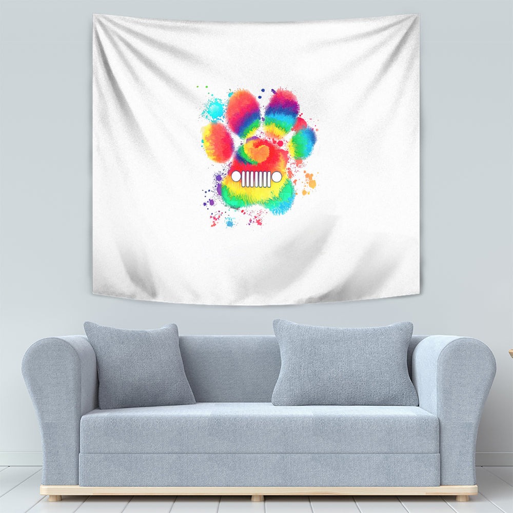Dog Jeep Tapestry Just A Girl Who Loves Jeeps And Dogs DT01 Dog Jeep Tapestry Just A Girl Who Loves Jeeps And Dogs DT01