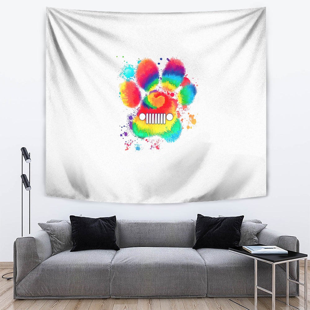 Dog Jeep Tapestry Just A Girl Who Loves Jeeps And Dogs DT01 Dog Jeep Tapestry Just A Girl Who Loves Jeeps And Dogs DT01
