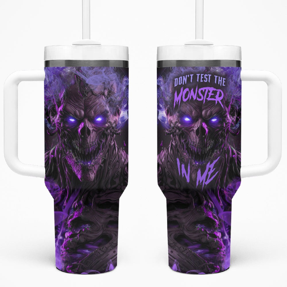 Don't Test The Monster In Me Tumbler With Handle TS04 Don't Test The Monster In Me Tumbler With Handle TS04