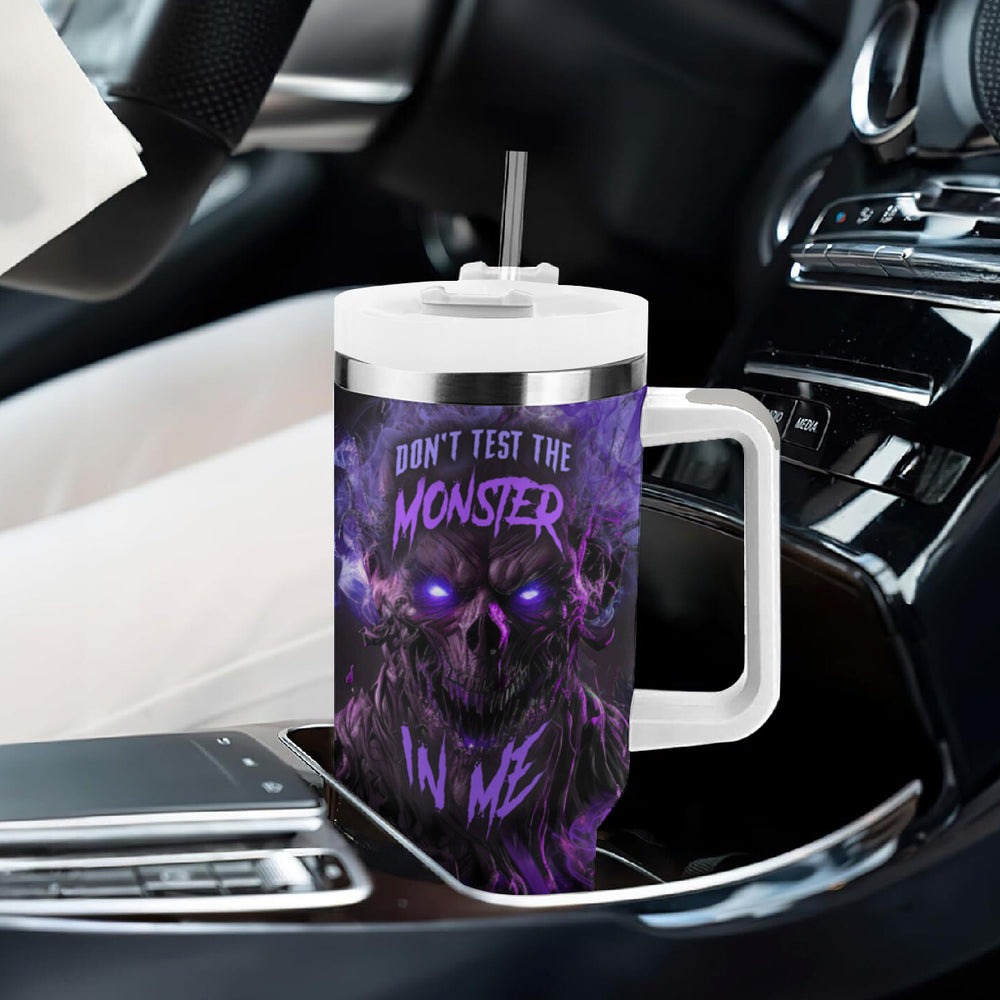 Don't Test The Monster In Me Tumbler With Handle TS04 Don't Test The Monster In Me Tumbler With Handle TS04