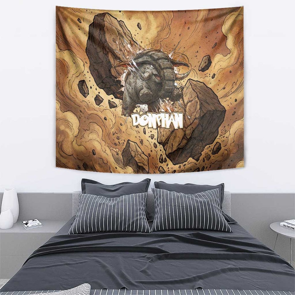 Donphan Tapestry Explosive Earthquake Comic Art TS04 Donphan Tapestry Explosive Earthquake Comic Art TS04