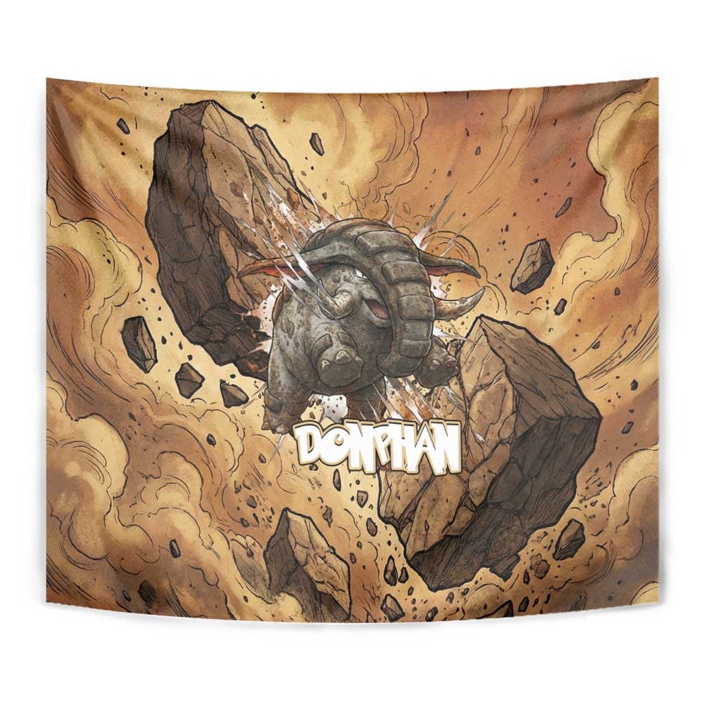 Donphan Tapestry Explosive Earthquake Comic Art TS04 Donphan Tapestry Explosive Earthquake Comic Art TS04