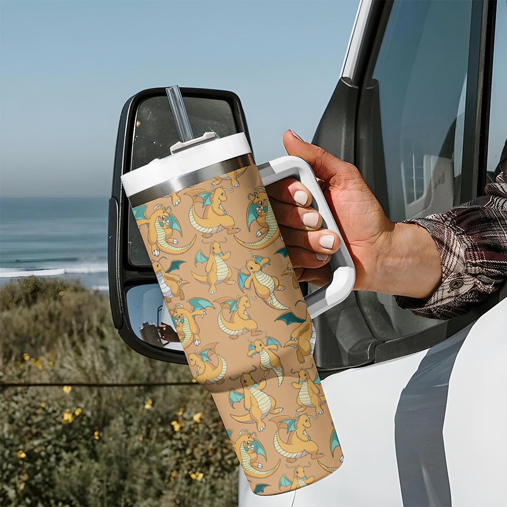 Dragonite Tumbler With Handle Pattern Style TS04 Dragonite Tumbler With Handle Pattern Style TS04
