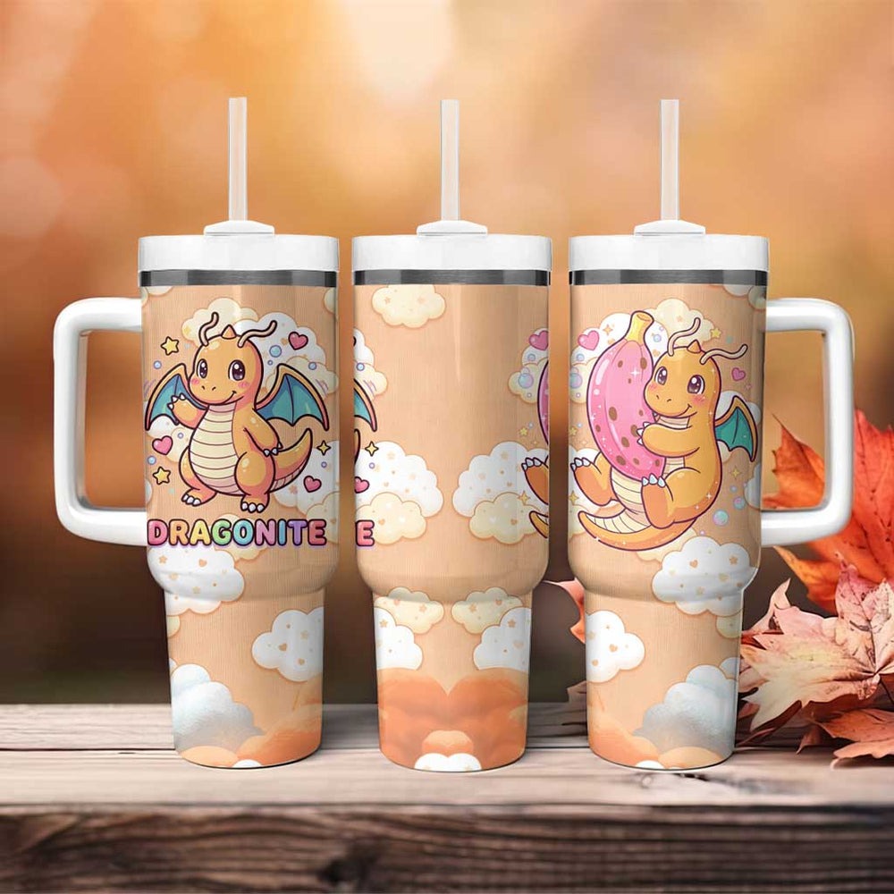 Dragonite Tumbler With Handle Pattern Style TS04 Dragonite Tumbler With Handle Pattern Style TS04
