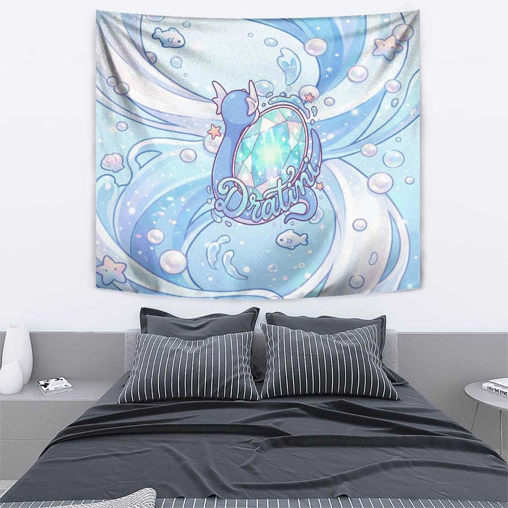 Dratini Tapestry Pastel Aquatic Crystal Art TS04 Dratini Tapestry Pastel Aquatic Crystal Art TS04